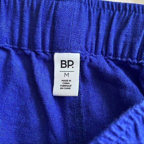 NWOT! BP royal blue cuff hem linen blend shorts M - Picture 5 of 6